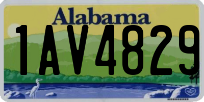 AL license plate 1AV4829