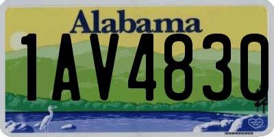 AL license plate 1AV4830