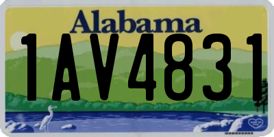 AL license plate 1AV4831