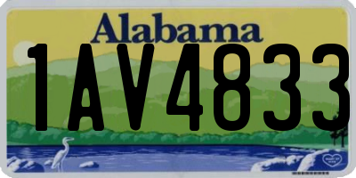 AL license plate 1AV4833