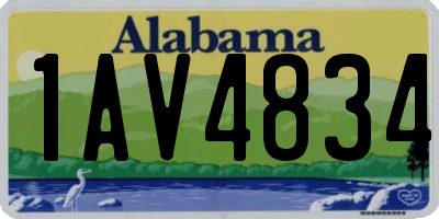 AL license plate 1AV4834