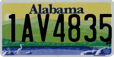 AL license plate 1AV4835