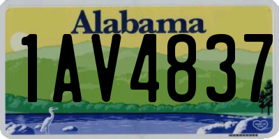 AL license plate 1AV4837