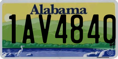 AL license plate 1AV4840