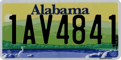 AL license plate 1AV4841