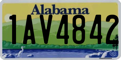 AL license plate 1AV4842