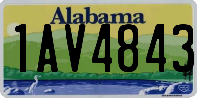 AL license plate 1AV4843