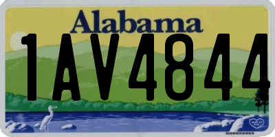 AL license plate 1AV4844