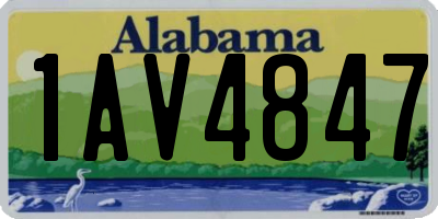 AL license plate 1AV4847