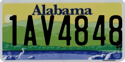 AL license plate 1AV4848
