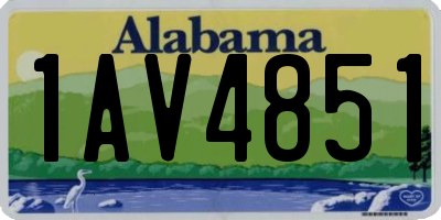 AL license plate 1AV4851
