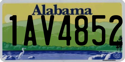 AL license plate 1AV4852