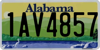AL license plate 1AV4857