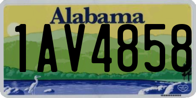 AL license plate 1AV4858