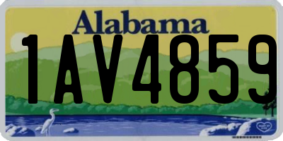 AL license plate 1AV4859