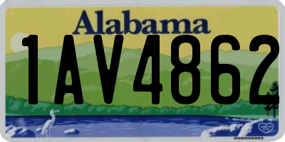 AL license plate 1AV4862