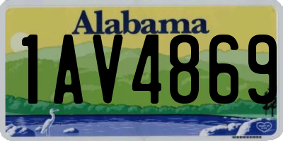 AL license plate 1AV4869