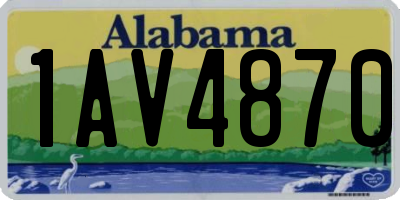 AL license plate 1AV4870