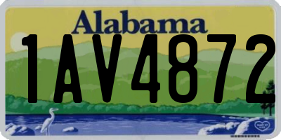 AL license plate 1AV4872