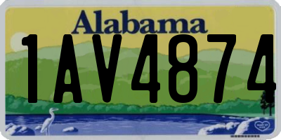 AL license plate 1AV4874