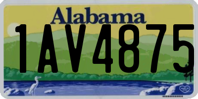 AL license plate 1AV4875