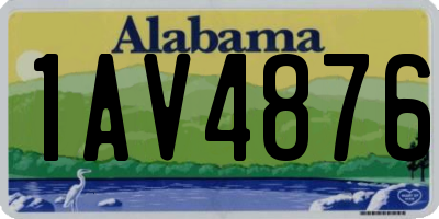 AL license plate 1AV4876