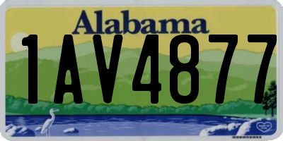 AL license plate 1AV4877