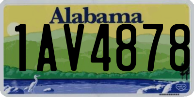 AL license plate 1AV4878
