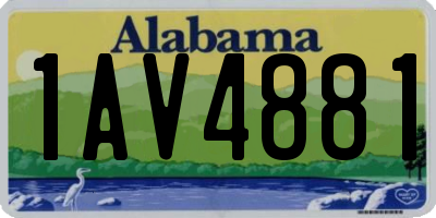 AL license plate 1AV4881