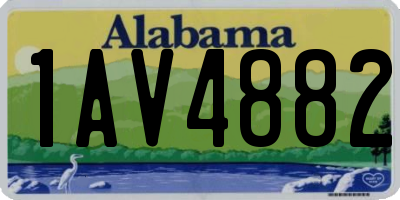 AL license plate 1AV4882