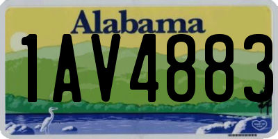 AL license plate 1AV4883