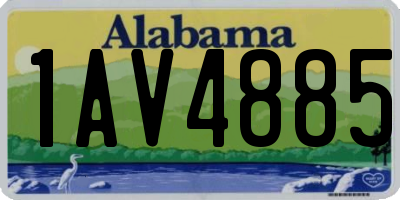 AL license plate 1AV4885