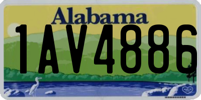 AL license plate 1AV4886