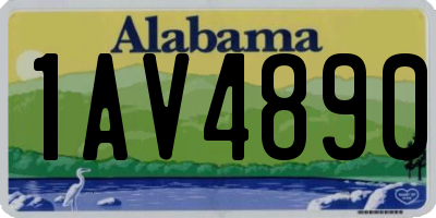 AL license plate 1AV4890