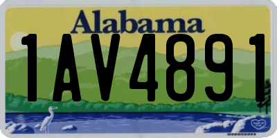 AL license plate 1AV4891