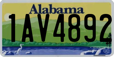 AL license plate 1AV4892