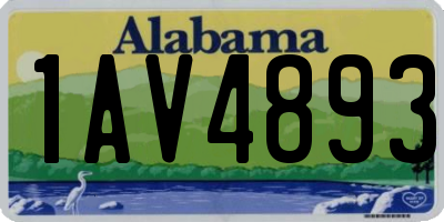 AL license plate 1AV4893