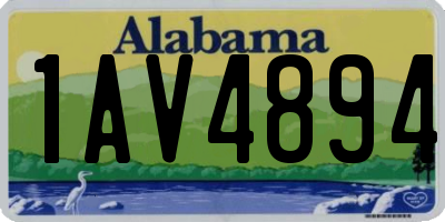 AL license plate 1AV4894