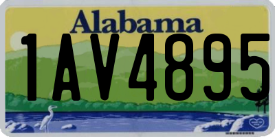 AL license plate 1AV4895