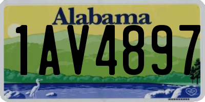 AL license plate 1AV4897