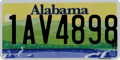 AL license plate 1AV4898