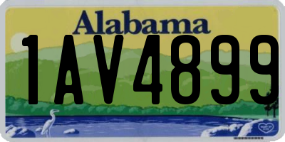 AL license plate 1AV4899