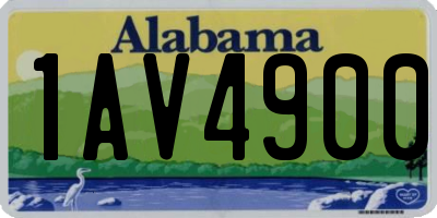 AL license plate 1AV4900
