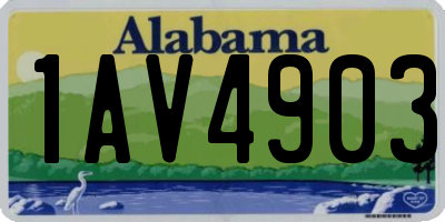 AL license plate 1AV4903