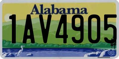 AL license plate 1AV4905