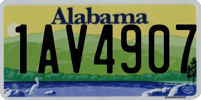 AL license plate 1AV4907