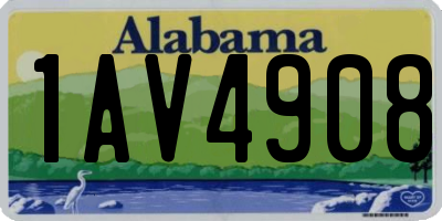 AL license plate 1AV4908
