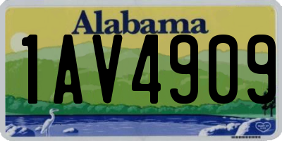 AL license plate 1AV4909