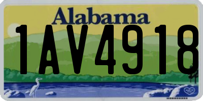 AL license plate 1AV4918