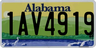 AL license plate 1AV4919